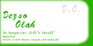 dezso olah business card